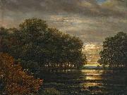 Carl Gustav Carus uberschwemmung Im Leipziger Rosental oil painting on canvas